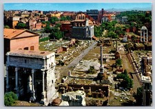Rome Italy Postcard Roman Forum Romain Ruins