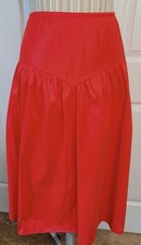 Vintage 50s 60s Vanity Fair Red Half Slip Skirt Antron Nylon USA Small