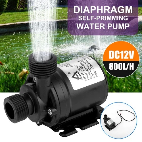 800L/H 12V High Pressure Brushless Submersible Water Pump Automatic Self-priming