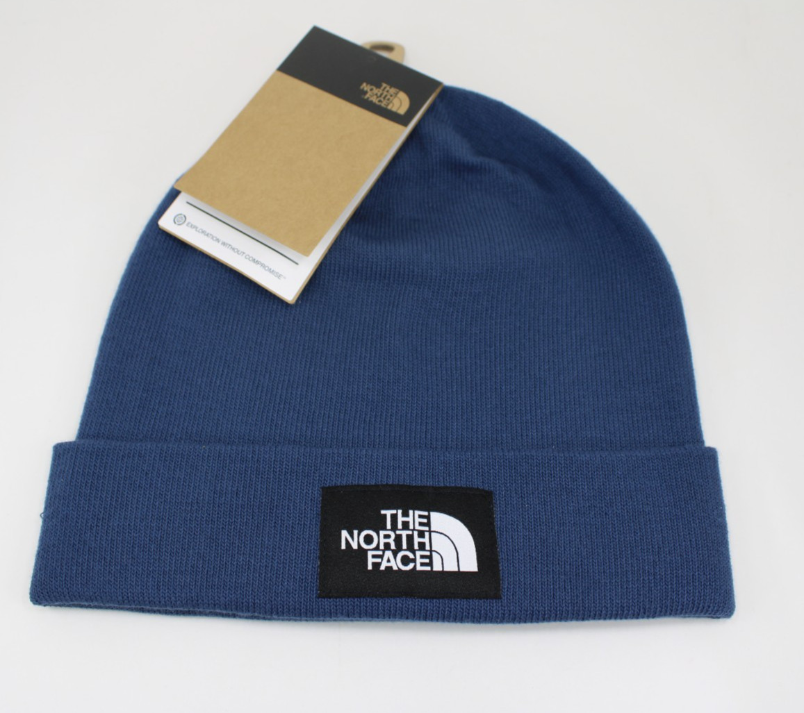 The North Face Dock Worker Recycled Beanie TNF Shady Blue Cap Hat Unisex 1 Size