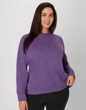 Just My Size V-Notch Crewneck Women's Sweatshirt Fleece ComfortSoft EcoSmart