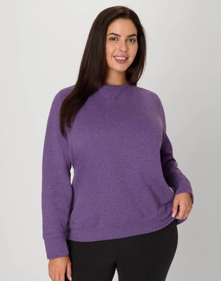 Hanes Just My Size EcoSmart Women's Fleece Sweatshirt, V-Notch (Plus )