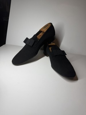 Eppy & Eppy Men s 10 D Black Formal Loafers Made In Italy Bow