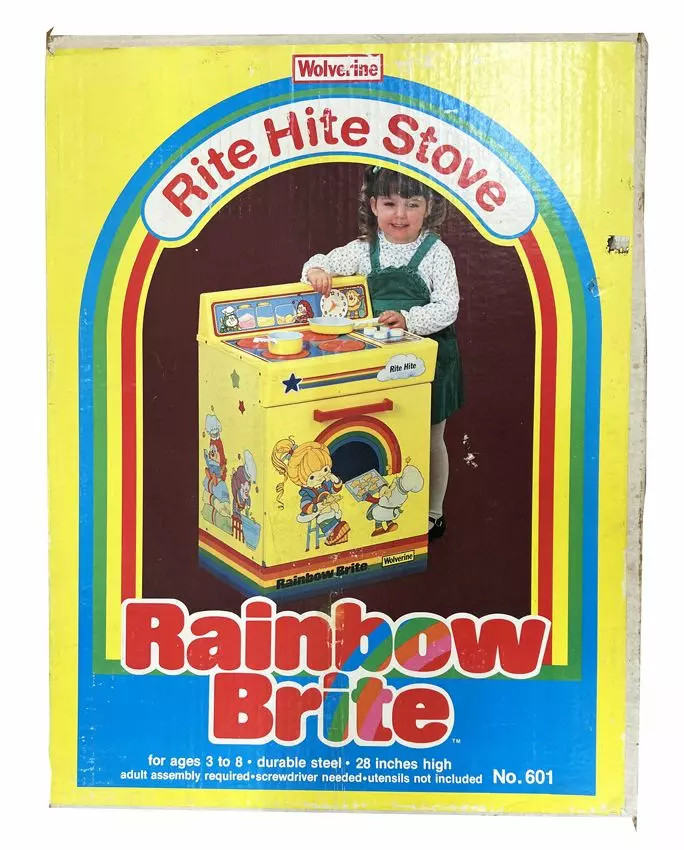 Rainbow Brite Rite Hite Stove Cuisinière Wolverine Toy 1983 en métal de 45cm