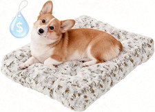 Medium Dog Crate Bed Mat, Washable Plush Pad for Medium Breeds