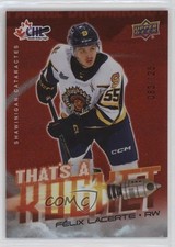 2024-25 Upper Deck CHL That's a Rocket Red 83/125 Felix Lacerte #TR-10 1t90