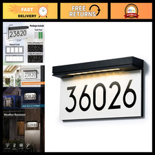 Lighted Solar Address Sign - Waterproof House Numbers for Outdoor Use, Easy Inst