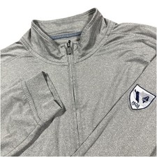 Johnnie-O Sweater Mens Medium Gray Quarter Zip Performance Golf Stretch