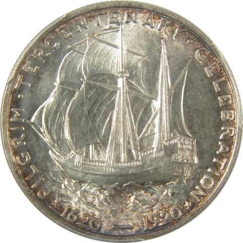 Pilgrim Commemorative Half Dollar 1920 MS 64 PCGS Silver SKU:I19886 - Picture 4 of 4