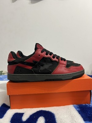 A Bathing Ape Bape Sk8 sta red black size 10