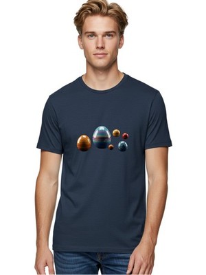 Planets Mens Graphic Tee, 100% Cotton, Casual Summer Wear