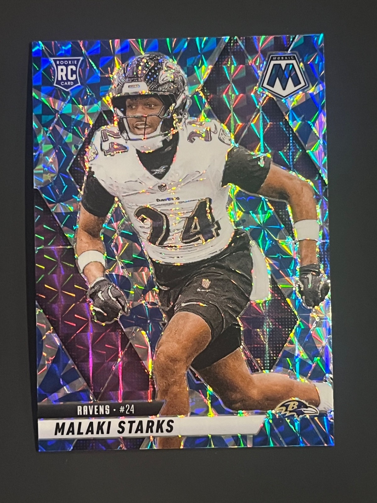 2025 Panini Mosaic #347 Malaki Starks Mosaic Reactive Blue RC