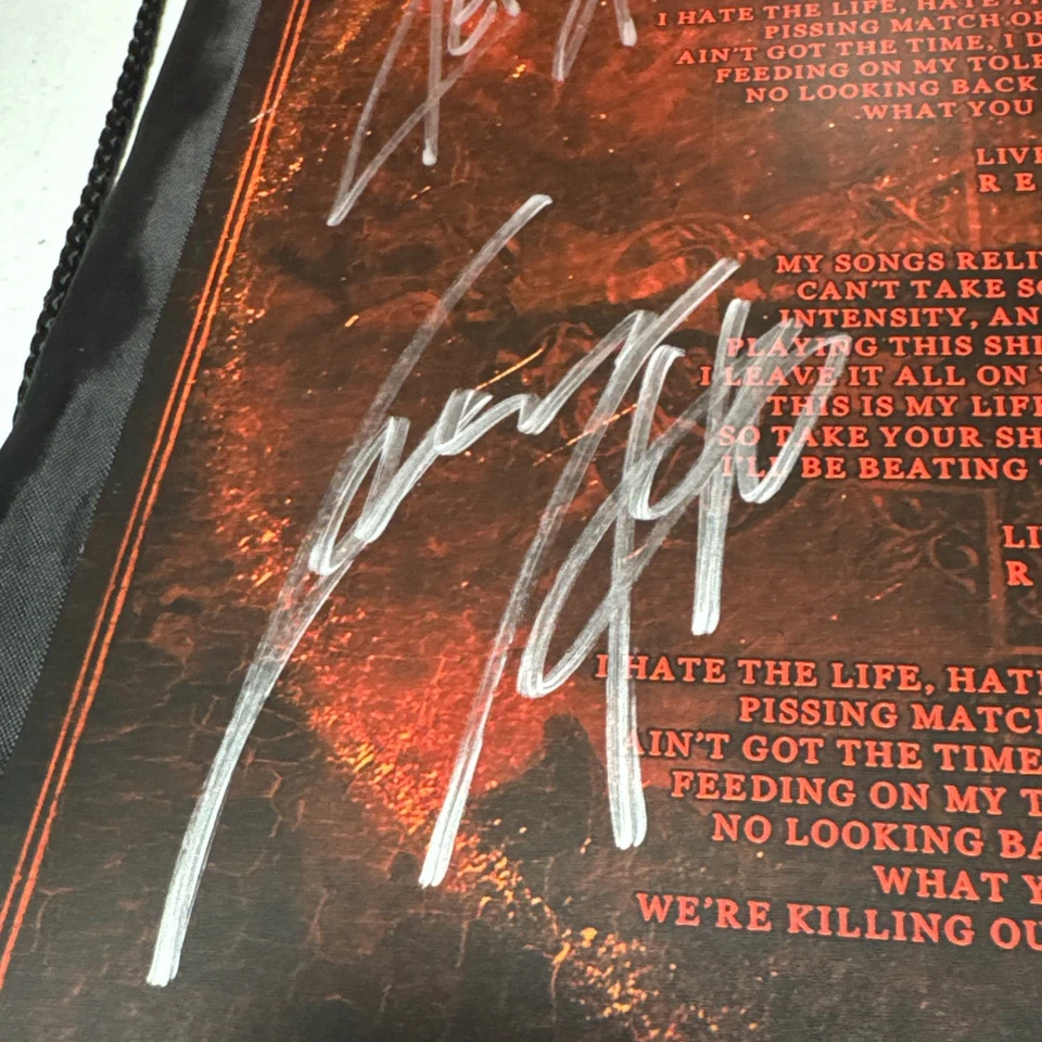 Slayer 2017 Tour VIP impresión autografiada impentente 12 pulgadas por 12 pulgadas ¡y más! Foto 3 de 4