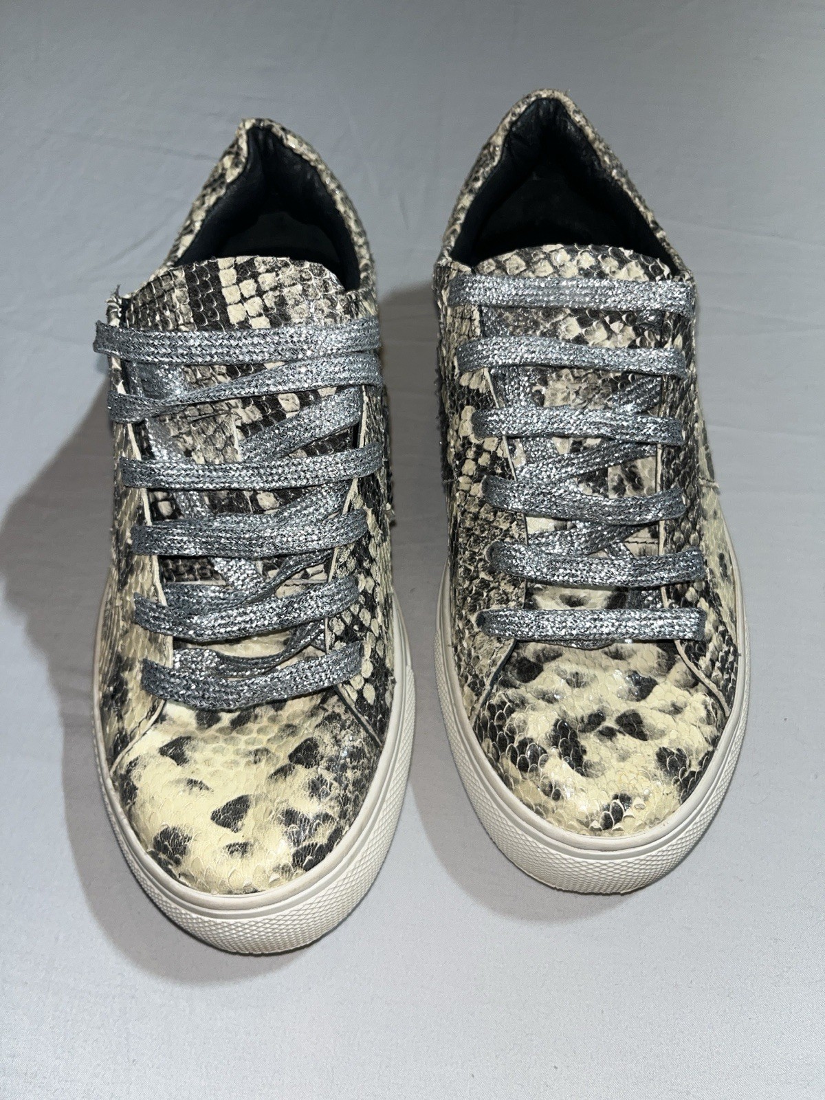 SaintG Women’s Python Textured Leather Sneakers E… - image 3