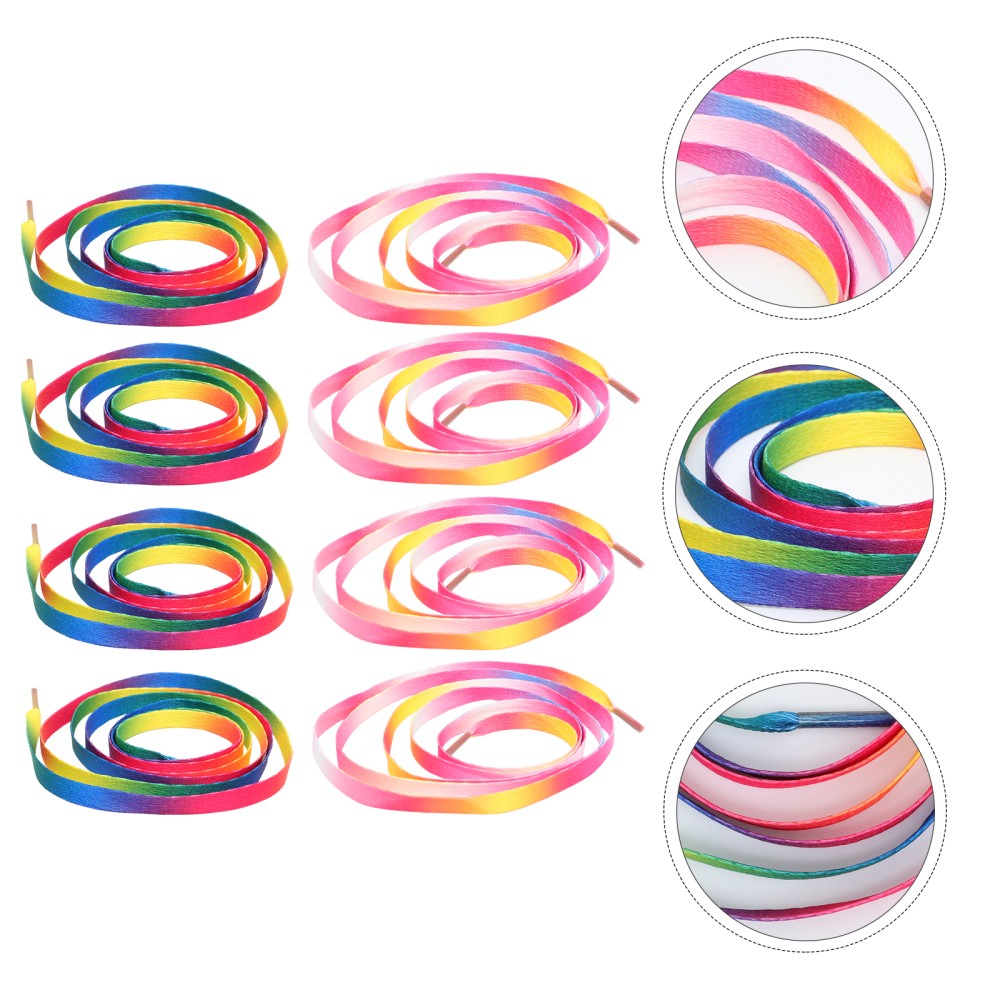 APL 20 Pezzi Lacci Elasticizzati per Scarpe da Ginnastica Lacci per Scarpe Colorati Sfumati