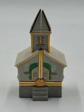 Vintage LENOX Holiday Church Treasure Box First Issue Trinket Box Unique