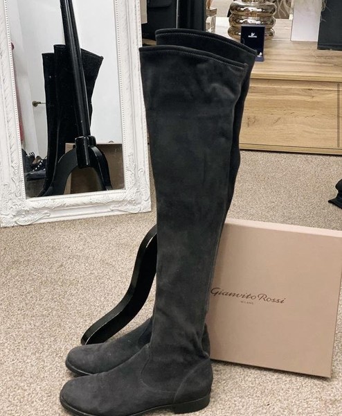 Women Gianvito Rossi Boots Grey 37.5