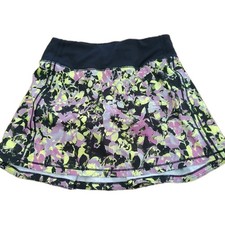 Lululemon Skirt Womens Sz 0 Pace Rival Mid-Rise Skort Athletic Lined Euc