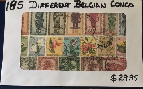 MF 185 Different Belgian Congo Stamps