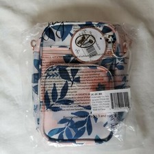 NWT JU JU BE WHIMSICAL WATERCOLOR ROSE GOLD MINI HELIX MESSENGER ACCESSORY BAG C