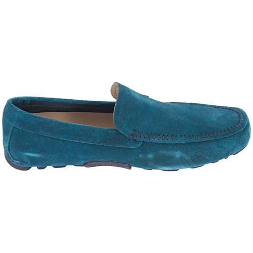 Salvatore Ferragamo Men's Blue Gancini Driver Moccasin, Brand Size 8 Eee