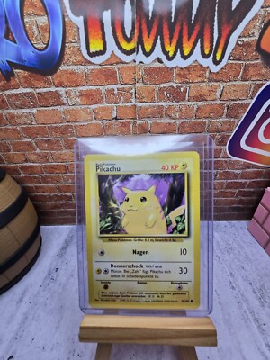 Ink Error - Pokemon TCG Pikachu 58/102 Base Set WOTC 1999 Deutsch