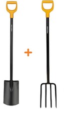 FISKARS 1003458 Spatengabel Gabel + Rund Gart...