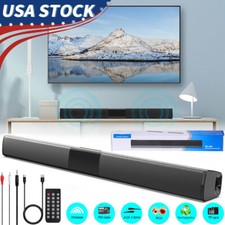 Surround Sound Bar 4 Speaker Wireless Subwoofer TV Home Theater System w/ Remote