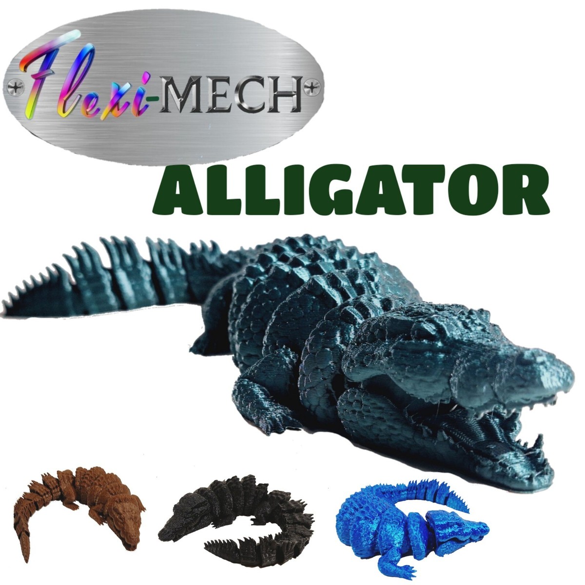 FlexiMech Crocodile 3d Printed Alligator 11