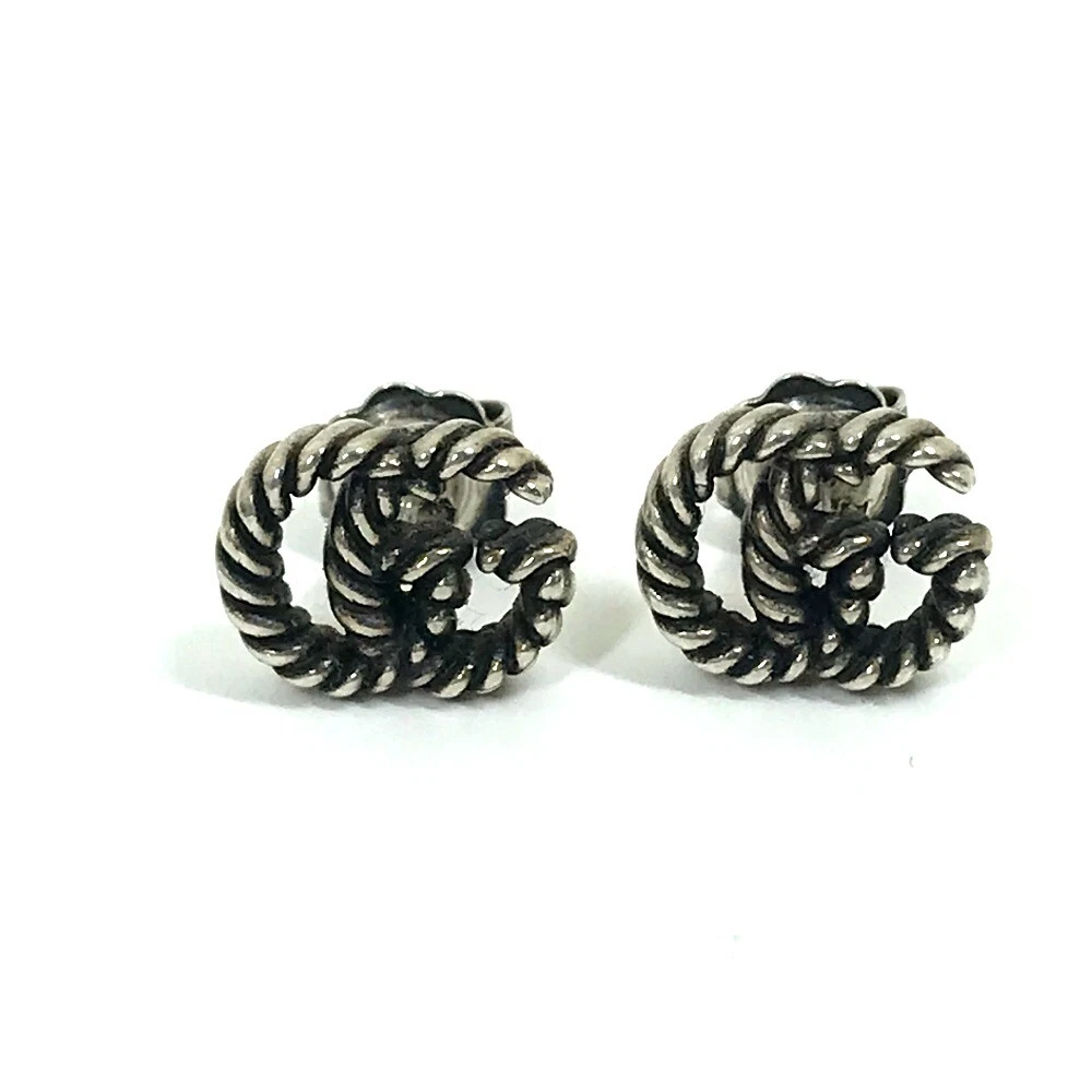 Logo GUCCI GG Marmont double G accessoires pierce SV925 argent