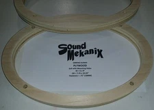 Plywood Speaker / Spacer Rings, 6x9" 18MM (.71") With Mounting Holes One Pair