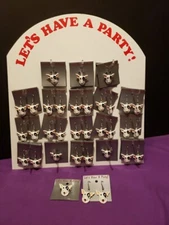 Bull Terrier Earrings Pin Set 3D Bully Dog Head Hook Jewelry Let's Have A Party