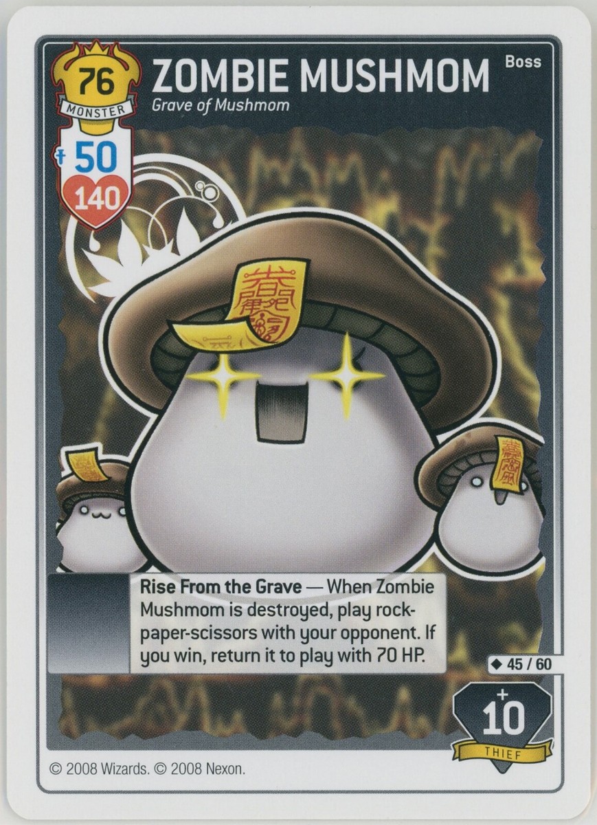 Maplestory iTCG Set 2 OMG BOSSES - ZOMBIE MUSHMOM 45/60 Full Art