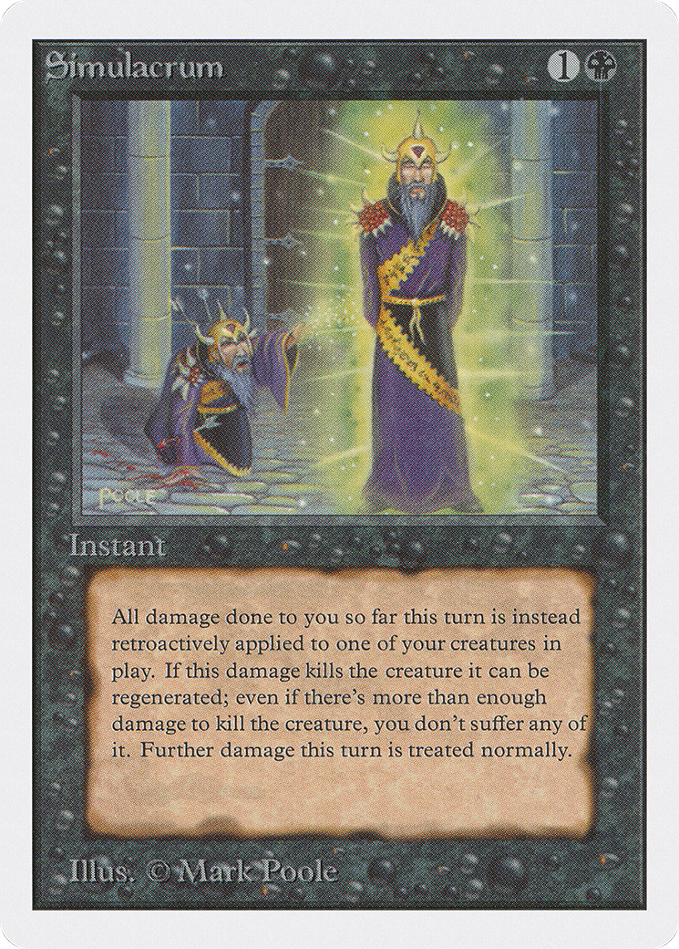 Simulacrum x 1 Unlimited Edition -Excellent/NM- MTG- 4RCards
