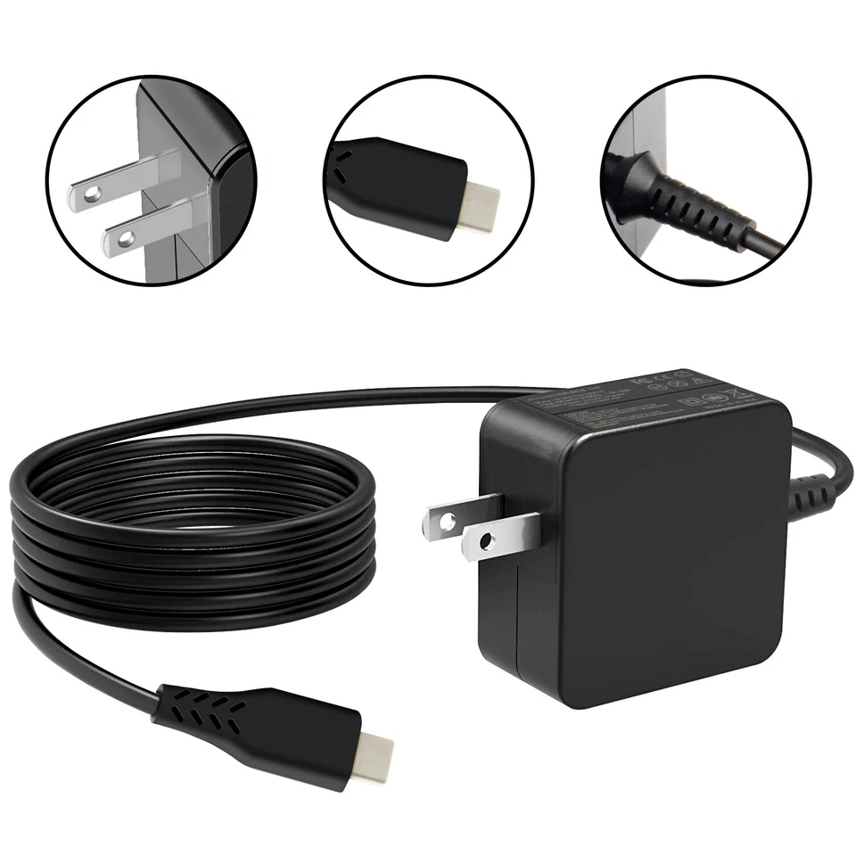 Adaptador de CA tipo C para portátil 45W para Asus ADP-45EB C ADP-45EW A ADP-45EW ADP-45XE B Foto 3 de 4