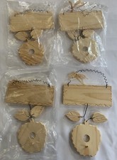 Vintage Greenhouse Collection Carved Wooden Apple Wall Hanging Crafting