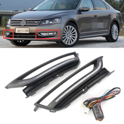 LED DRL Daytime Running Light Fog Lamp Fit VW Passat B7 2012-2015 2014