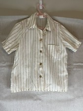 Vintage Brownies Uniform Girl Scouts Short Sleeve Shirt Sz 10 Made in USA 1-201