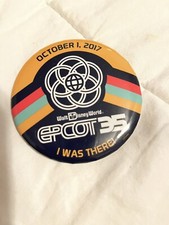 Disney World Epcot 35th Anniversary Button Limited Edition October 1 2017 