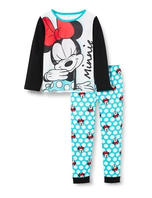 Disney Minnie Mouse Girl Pyjamas PJ Set, Official Disney Merchandise For Kids