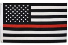 3x5 USA Thin Red Line Flag Printed Polyester USA SELLER FAST SHIP