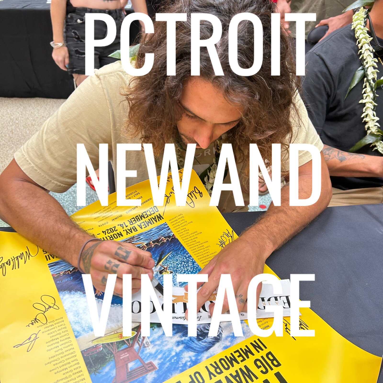 Eddie Would Go STICKER Eddie Big Wave Invitational Hawaii 2023/24 Signed Landon