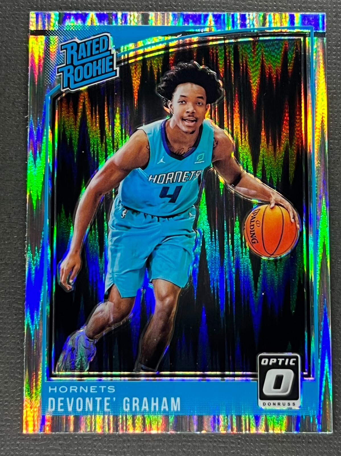 Devonte' Graham 2018-19 Donruss Optic Silver Flash Prizm Rookie #189 Hornets