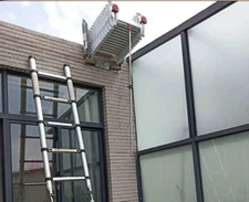 21.26*5.51 inch White Folding Loft Ladder Stairs for Decorative House 12 Steps