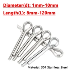 Split Pins Cotter Pins Retaining Pins A2 Stainless Steel 1/1.5/2/3/4/5/6/8/10mm