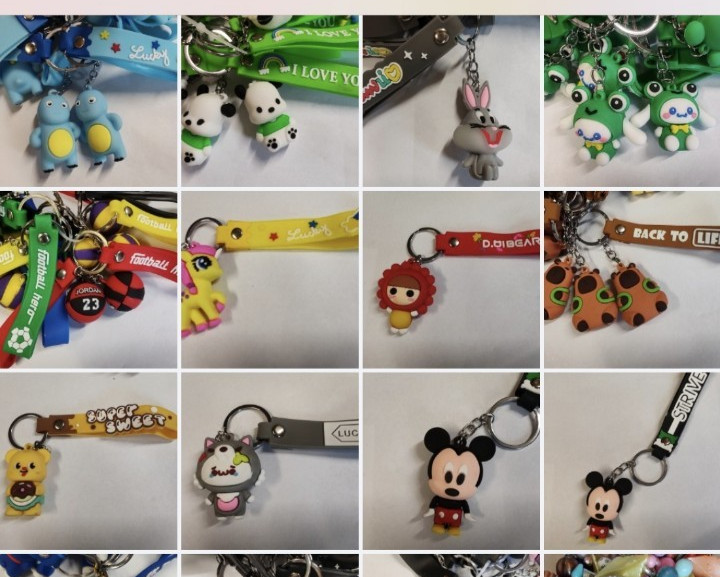 Wholesale Cute Character Keyrings Joblot 5 10 20 50 100 Party Bag Favours Charm image 2