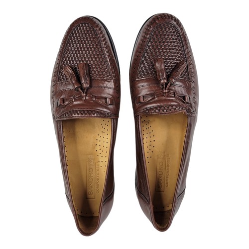 Mocassini Sandro Delta scarpe eleganti da uomo taglia 12D marroni - Foto 3 di 5