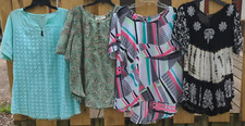 Women's Large Dress Blouses/Tops Lot of 4 mixed brands/styles