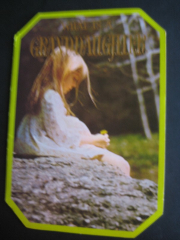 UNUSED 1970s vintage greeting card Multi-Page BIRTHDAY To Granddaughter