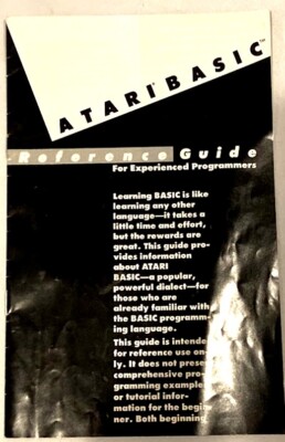 Atari Basic Reference Guide for Experienced Programmers Vintage ...